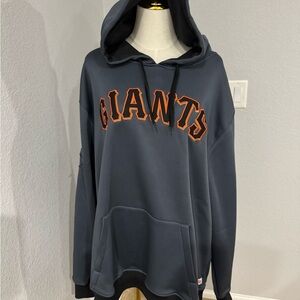 Stitches Gray and Orange Giants Hoodie